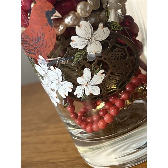 Mystery Jewelry Jar, red colored jewelry, Cardinal Glass, All Wearable - Picture 8 of 8